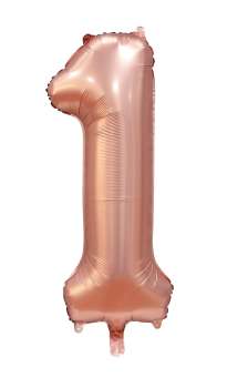 XXL Folienballon Zahl 1 Satin Rosegold